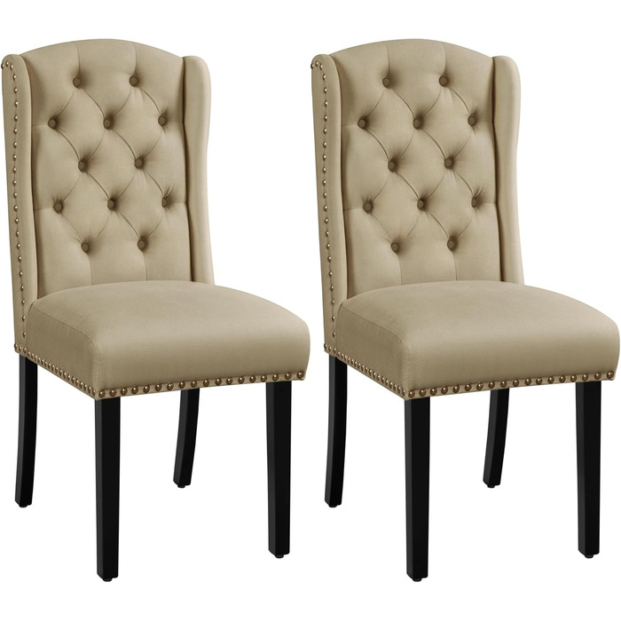 Набір кухонних стільців Yaheetech з амортизованим сидінням та спинкою, сірі (2 шт.)