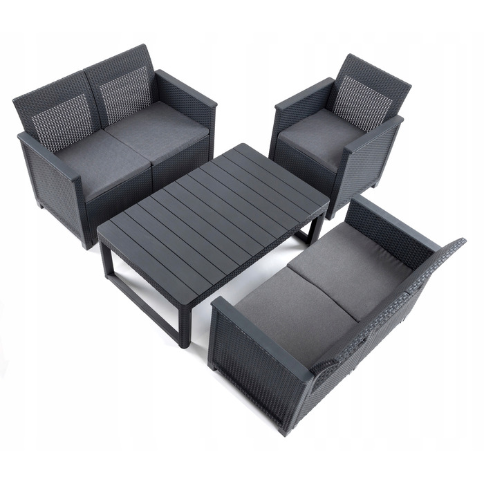 Комплект садових меблів Keter з пластику, сірий, 4 предмети