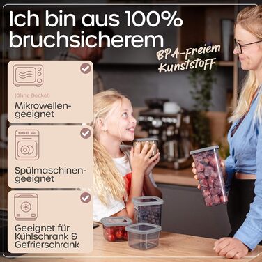 Набір контейнерів для зберігання продуктів [12 шт] антрацит - стекові та економні для кухні. Герметичні скляні банки для борошна, контейнери для їжі, 12 шт.