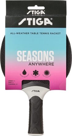 Ракетка для настільного тенісу STIGA Seasons Anywhere, стійка до погодних умов і ударів, для використання в приміщенні та на відкритому повітрі, для розваг із сім'єю та друзями
