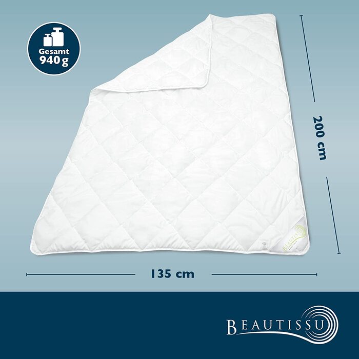 Beautissu Комплект постільної білизни 4 сезони: легка літня та тепла зимова ковдра (2 шт.) 135x200 см, антиалергенна, дихаюча, BeauNuit JD