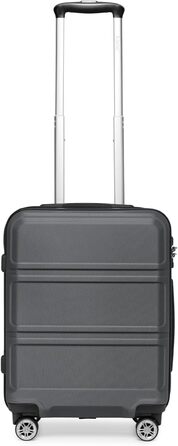 Чемодан ABS, жорсткий, сірий, 55 см, ручна поклажа, з TSA замком, 38 л