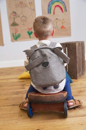 Дитячий рюкзак дитячий садок з нагрудним ременем від 3 років/Рюкзак Про друзів, Cali Wombat, 28 см, 3,5 л Cali Wombat Brown