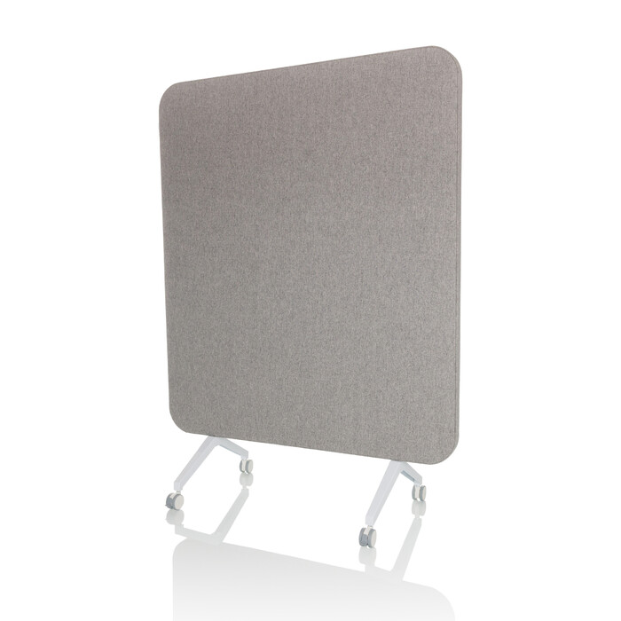 Акустична панель з білою дошкою VISION BOARD, матеріал: пластик / текстиль, колір: сірий, hjh OFFICE