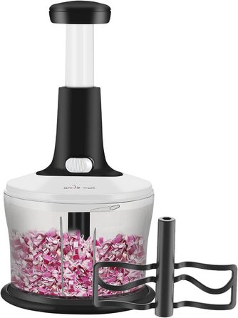 Подрібнювач овочів Smile Mom 1.2 л (білий) - швидкий та професійний подрібнювач для овочів, фруктів та песто