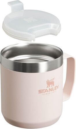 Термокружка Stanley Classic Legendary Camp Mug 0.35L - Рожевий Кварц - Зберігає тепло 1.5 год, холод 3 год - Нержавіюча сталь, BPA Free