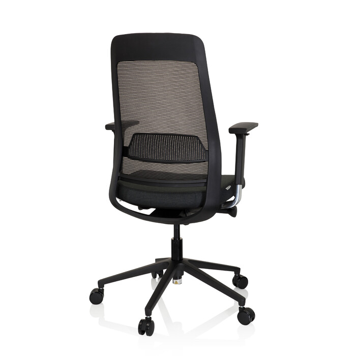 Офісне крісло / поворотне крісло CHIARO T1 BLACK сітка / тканина чорна hjh OFFICE