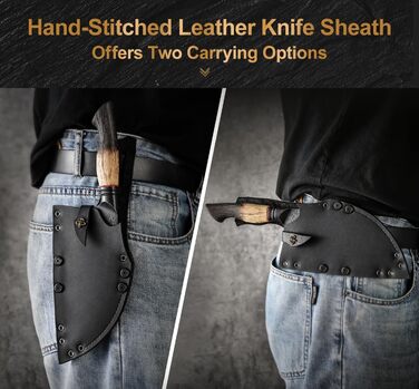 Ніж кухарський XINZUO Damaststahl 19,3 см з фінішною обробкою Hammer, професійний, з нержавіючої сталі Дамаск, з ергономічною ручкою з білого дуба, серія Mo