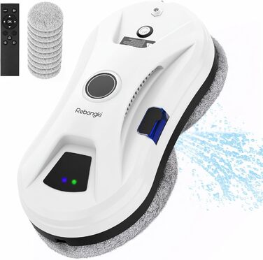 Робот для миття вікон електричний 5600Pa з 3 режимами, інтелектуальним визначенням країв, пультом дистанційного керування, автоматичним подачею води, для внутрішніх та зовнішніх вікон