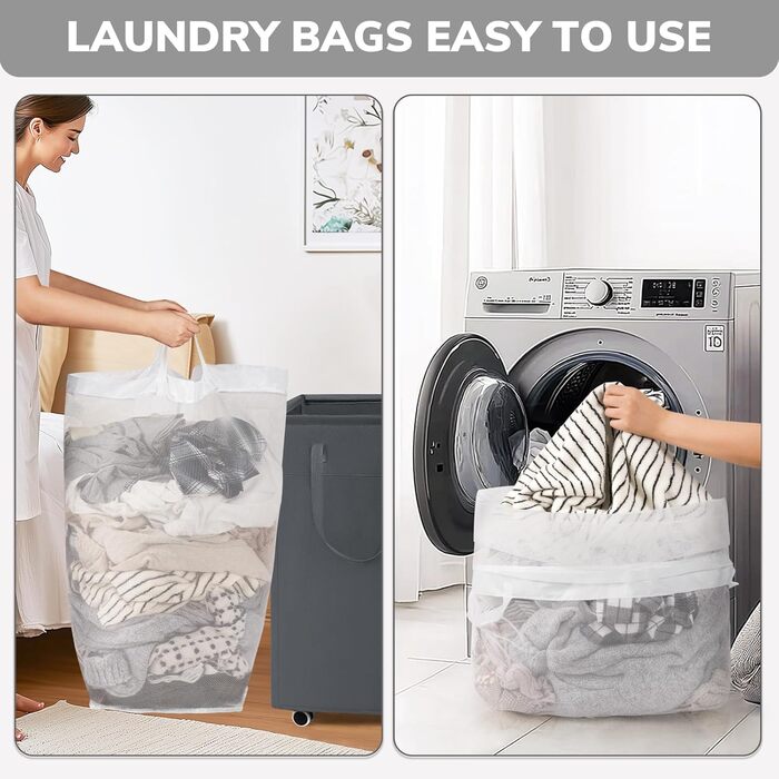 Кошик для білизни на колесах Goodpick 75L з знімним мішком для прання, сірий