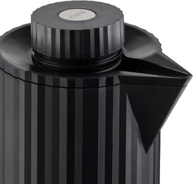 Термос Alessi Plissé MDL12 G - дизайнерський, чорний, 1 л (100 cl), з подвійними стінками, з термопластичного матеріалу