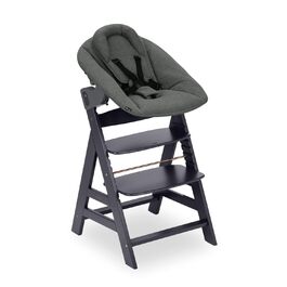 Дитячий стільчик Hauck Alpha Newborn Set Plus Dark Grey - з новонародженим вкладишем, до 90 кг, 5-точкова система кріплення, захисний бар'єр