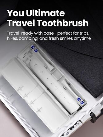 Електрична зубна щітка для дорослих B10PRO - акумулятор до 180 днів, 5 режимів, 48000 вібрацій/хв, IPX8, таймер, 4 насадки (рожева)