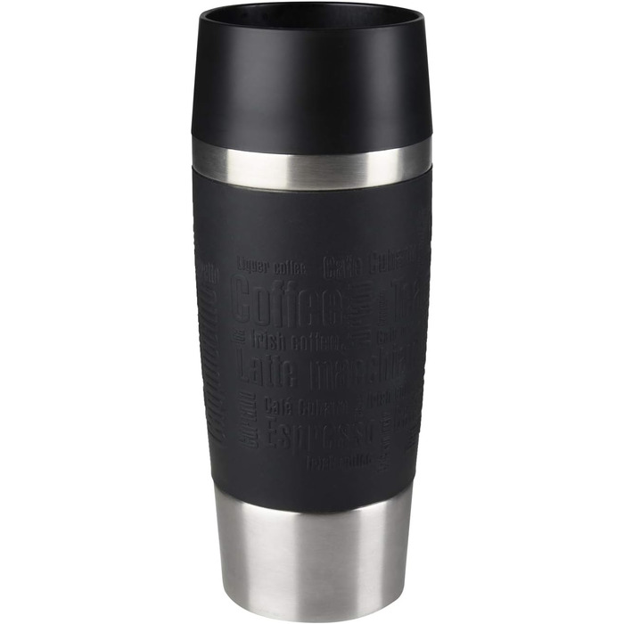 Термокружка Emsa Travel Mug Classic 360 ml, чорна, з Quick-Press, 360° відкриття, з термоізоляцією (513361)