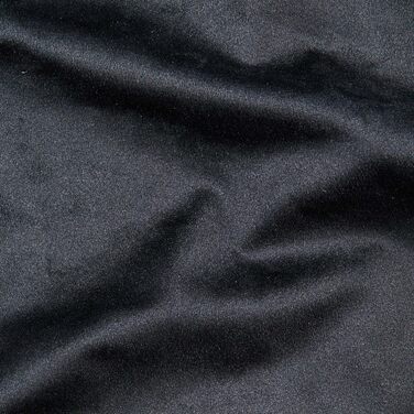 Пуф Duhome для туалетного столика, круглий, з м'якою оббивкою з велюру, на металевих ніжках (чорний)