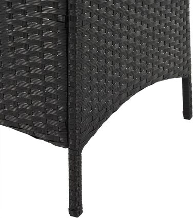 Садовий набір Gartensitzgruppe SVITA Dallas з поліротангу, 4 предмети: 2 крісла, диван на 2 місця, стіл, чорний. Комплект вуличних меблів зі сталевим каркасом та подушками