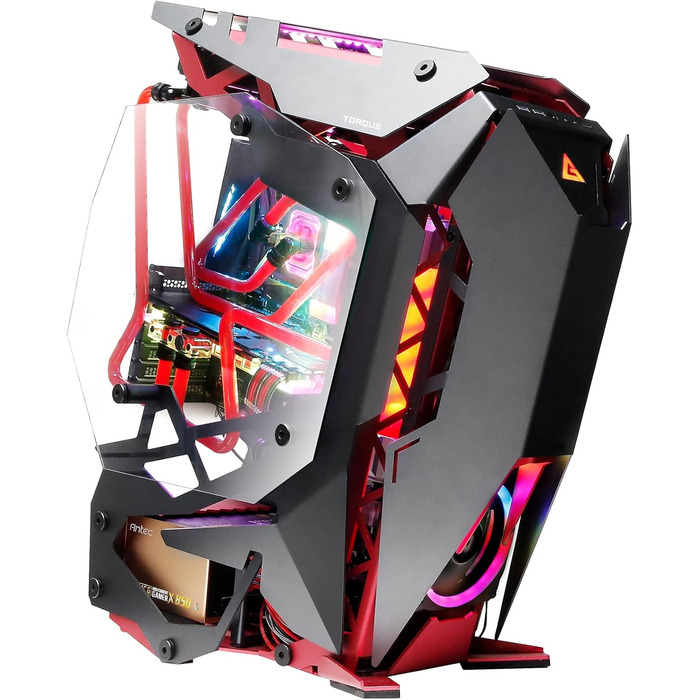 Ігровий корпус Antec Torque Midi-Tower чорний/червоний, алюмінієвий, підтримка ATX/EATX/ITX/Micro ATX