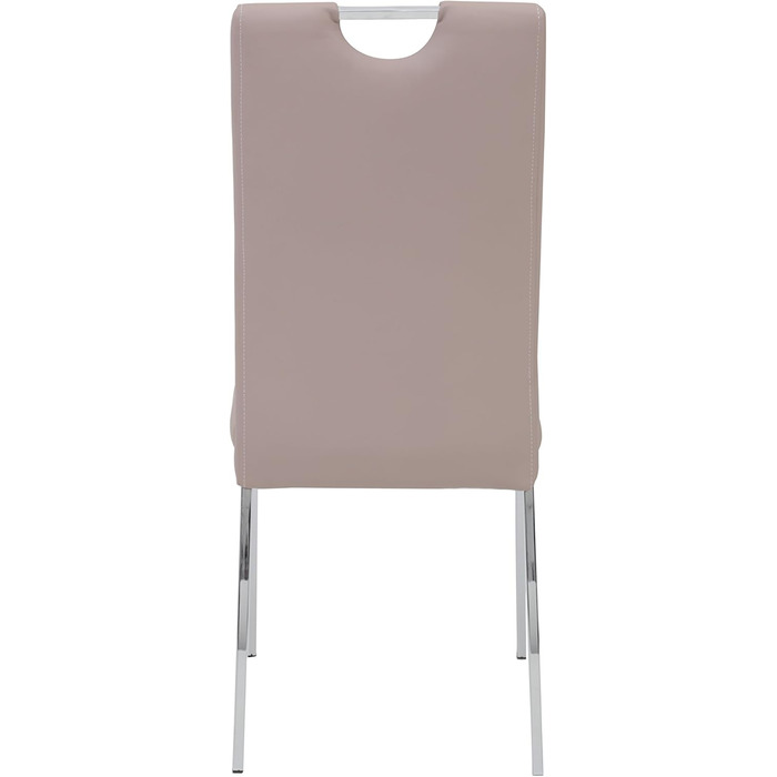 Набір з 4-х стільців для їдальні Hela Tische Andrea, штучна шкіра Cappuccino, хромоване металеве підстав'я, 100x43x64 см