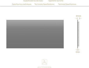 Дзеркало для ванної кімнати з підсвічуванням FORAM 120x70 см - без рами, на замовлення, сучасний дизайн