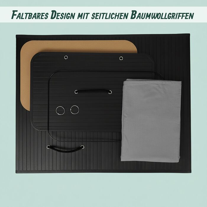 Кошик для білизни Relaxdays з бамбука з 2 відділеннями