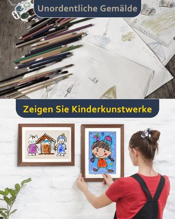 Рамка для дитячих малюнків Ciscle A3, A4 (2 шт.) - дерев'яна, для творчості, в школу та додому