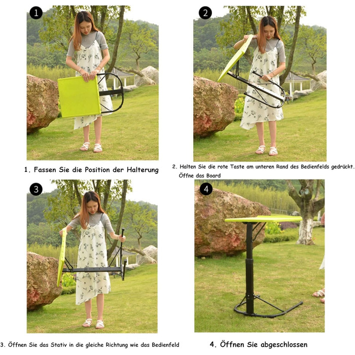 Складаний столик для ноутбука NICEME: регульована висота та кут нахилу, 43x43 см, чорний