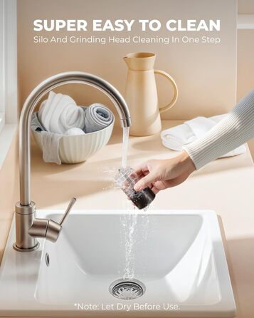 Електричні млини для солі та перцю Sangcon, 2 швидкості, перезаряджувані, 6 ступенів помелу, автоматичний набір з док-станцією, для зручного використання, сірий + чорний