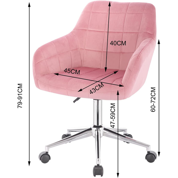 Офісний стілець WOLTU BS79rs робочий стілець стілець для робочого столу поворотний стілець крісло-коляска крісло-коляска офісне крісло безступінчате регулювання по висоті