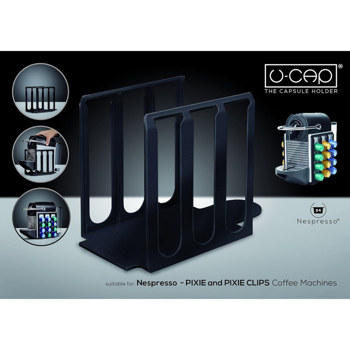 Тримач для капсул Nespresso® PIXIE/PIXIE CLIPS U-CAP (з чеком!) Чорний