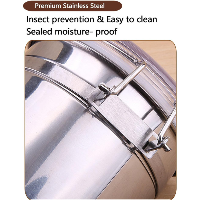 Контейнер для кави та продуктів з нержавіючої сталі, 1.2л, набір 2 шт, BPA-free