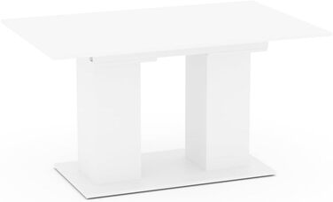 Розсувний обідній стіл Vicco Dix, дуб Goldkraft, 140 x 90 см, колір білий / Flyaway Orchidee