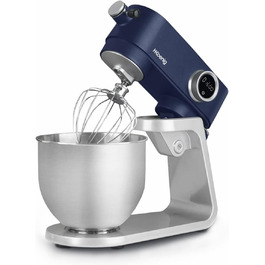 Кухонний комбайн H.Koenig KM124: професійний, багатофункціональний, 5 л, нержавіюча сталь, 800 Вт, 8 швидкостей (блакитний)