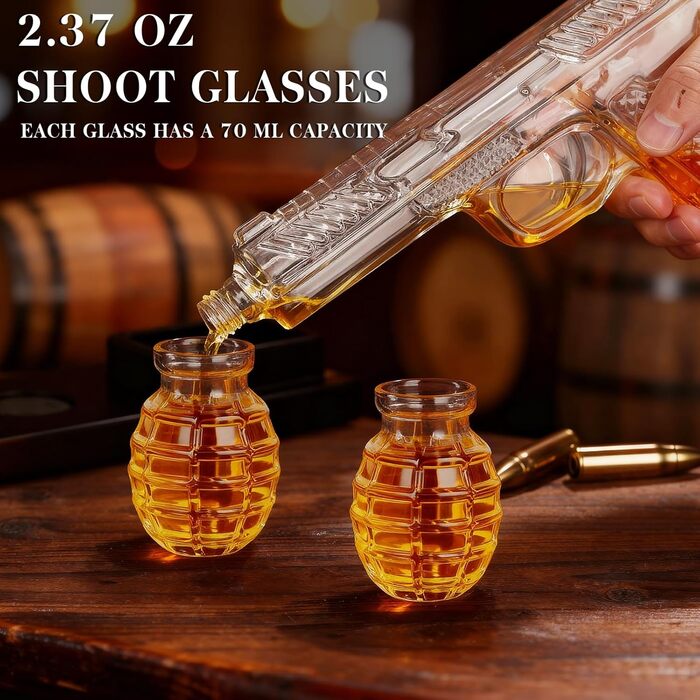 Набір віскі Oaksea: Декантер та 2 склянки - Чудовий подарунок для чоловіків, батька на Різдво