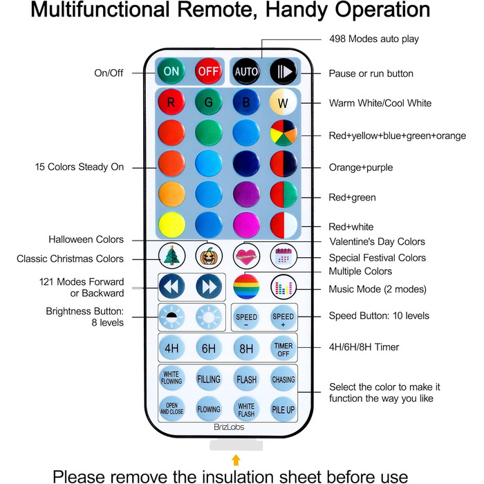 Гірлянда світлодіодна святкова на 300 LED, RGB, 30м, для прикраси дому, саду, балкону, вечірки, Halloween, з таймером, димуванням, вологостійка
