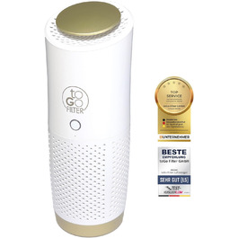 Портативний очищувач повітря toGo Filter з акумулятором, компактний для подорожей, авто, офіс. HEPA 13, фільтр з активованим вугіллям, для алергіків, астматиків, 15㎡