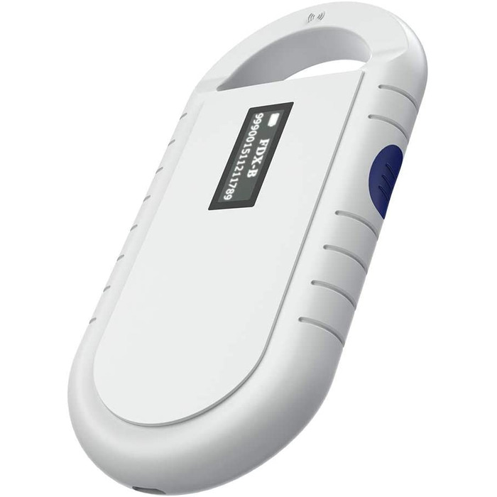 Міні-зчитувач RFID, портативний зчитувач мікросхем для домашніх тварин, сканер мікрочіпів, універсальний зчитувач RFID для ISO 11784/11785, екран з підсвічуванням RFID FDX B ID64