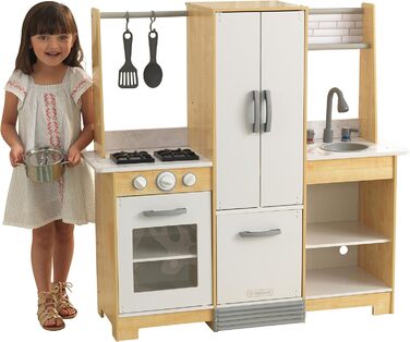 Дерев'яна дитяча кухня KidKraft Modern Day з аксесуарами, іграшкова кухня для дітей від 3 років, 53423