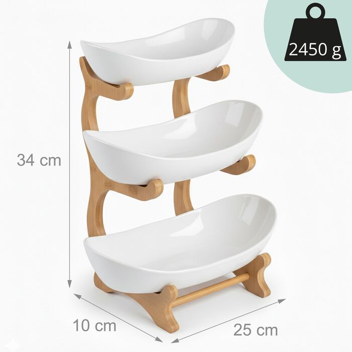 Підставка для рослин Relaxdays з бамбука, 3 яруси