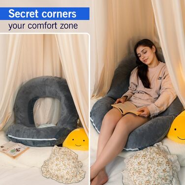 Підкуштунок для читання INSEN: спинка для сидіння в ліжку, для читання, відпочинку, медсестер, дорослих, мам та дітей. Підкуштунок для прес-вижимання в ліжку, охолоджуючі смуги (сірий, базовий)