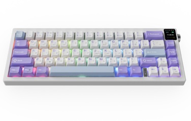 Бездротова механічна клавіатура Ajazz AK650 Flying Fish Switch - Purple (AK650-FF-PWB)