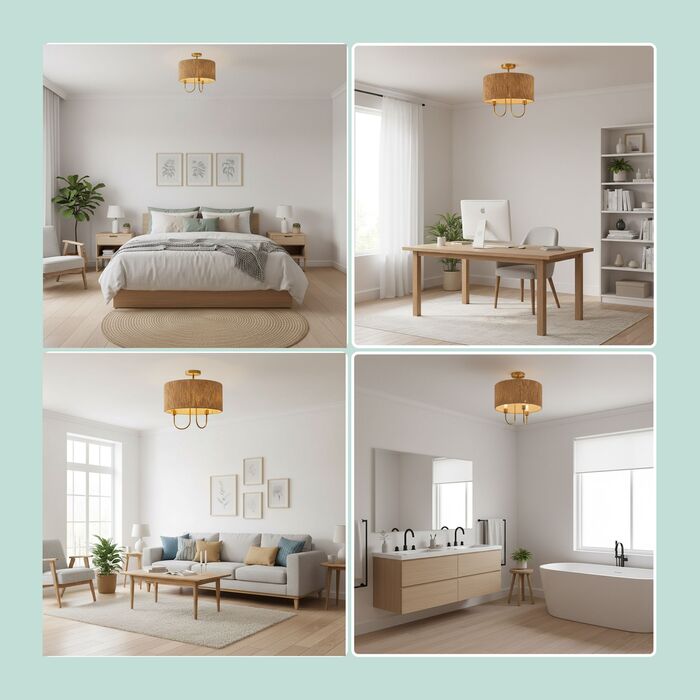 Relaxdays Дволампова стельова лампа