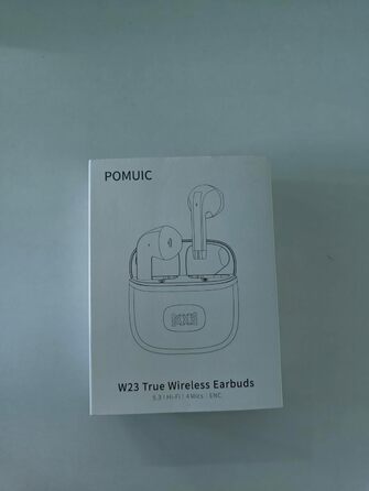 Навушники-вкладиші POMUIC Bluetooth 5.3, час відтворення 40 годин, ENC, водонепроникність IP7, білий