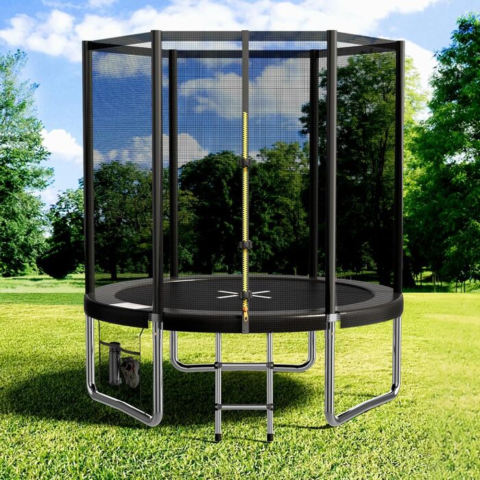Батут Devoko вуличний Ø183/228/305/366/427 см з сіткою, драбиною та захисним покриттям для дітей та дорослих, сертифікат GS