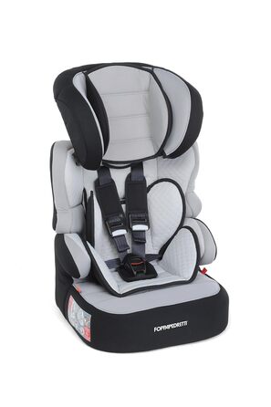 Автокрісло Foppapedretti Babyroad, група 1-2-3 (9-36 кг) для дітей від 9 місяців до приблизно 12 років, без Isofix, сіре (Seggiolino Auto, Carbon)