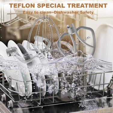 Електричний кухонний міксер Vospeed 1500W з 6 швидкостями та мискою 6.2QT (чорний)