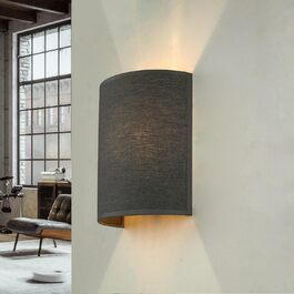 Настінний Світильник Loft напівкруглий Алісово-сірий тканинний світильник B 20 см E27 затишний настінний світильник для спальні вітальні