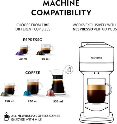 Кавомашина Nespresso Vertuo Next 11706 від Magimix, контрастно-біла