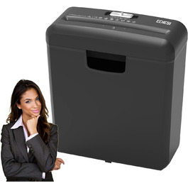 Шредер для дому та офісу Ediesi: знищення до 6 аркушів, для кредитних карт, CD та DVD, 10 літрів