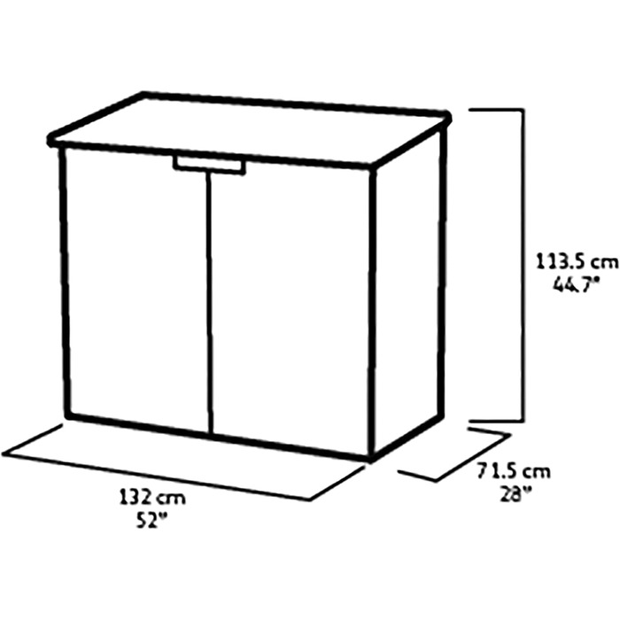 Keter Store it Out Nova пластиковий сарай для саду, 132x71,5x113,5 см, 880 л, темно-сірий, для 2x120 л сміттєвих баків, вуличний, водостійкий, з можливістю замикання