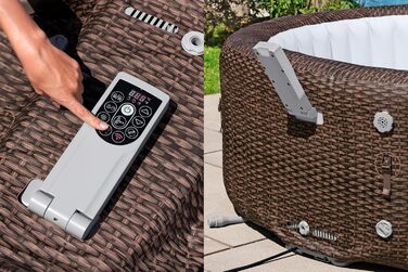 Надувний гідромасажний басейн-джакузі Bestway Bali AirJet XXL з Wi-Fi керуванням, овальний, 270 x 180 x 71 см